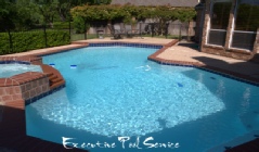 image of pool serviced weekly by Executive Pool Service in McKinney Tx.