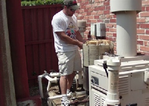 image of pool professional cleaning a DE pool filter in McKinney, Tx.