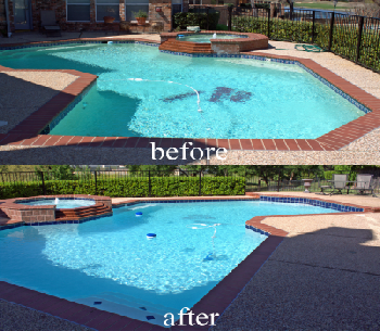 before and after photos pool resurface pool replaster by executive pool service in mckinney tx